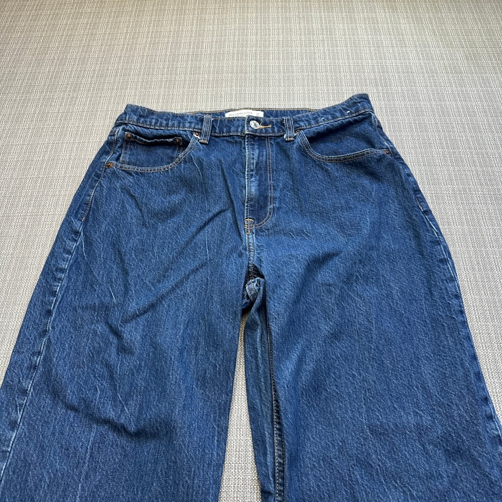 Abercrombie Fitch The Loose High Rise Jeans Womens 31 / 12R Cuffed Wide Leg - Picture 3 of 11